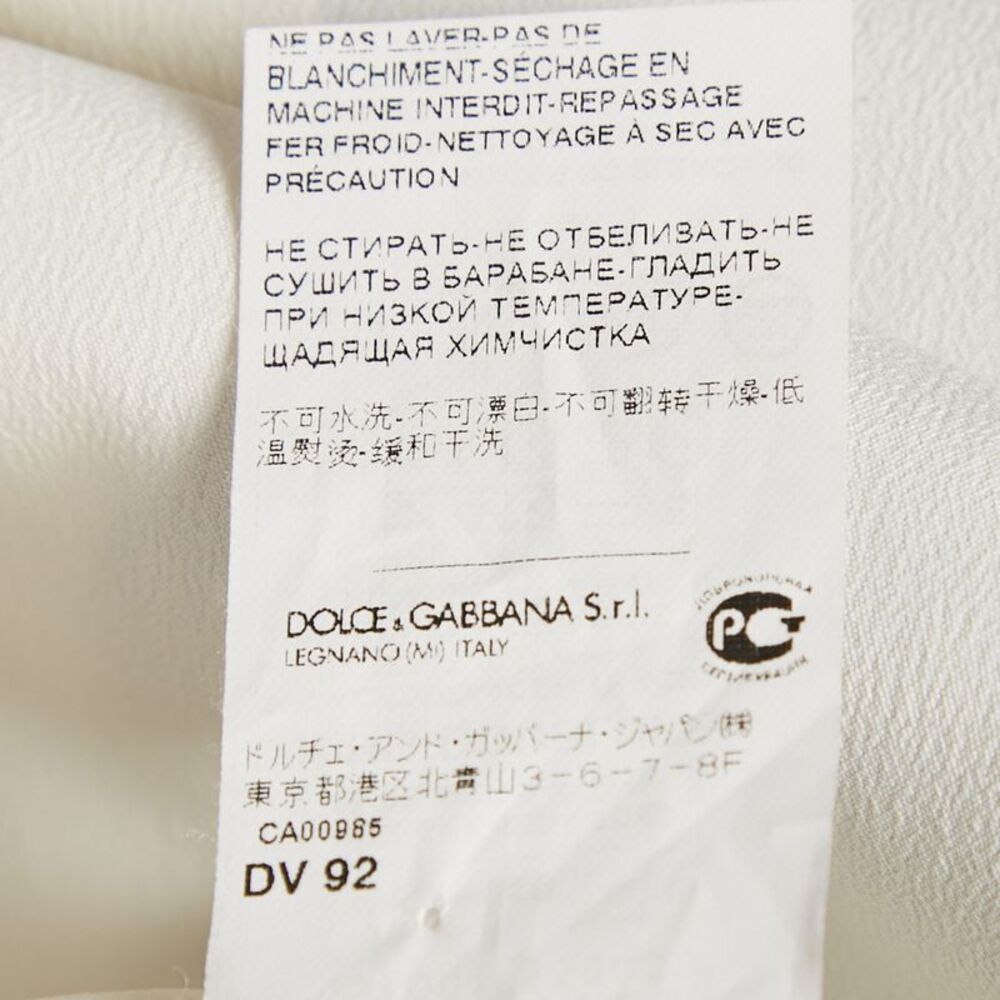 Dolce & Gabbana Napoli White Polka Dots Print Organza Shift Short Dress S - Picture 6 of 7